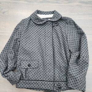 Marc By Marc Jacobs Gray Polka Dot Bomber Jacket